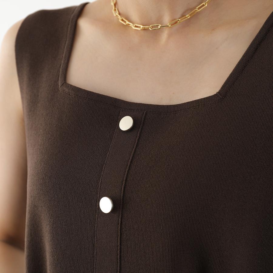 Torrazzo Donna（トラッゾドンナ） ニットブラウス Square Neck Knit