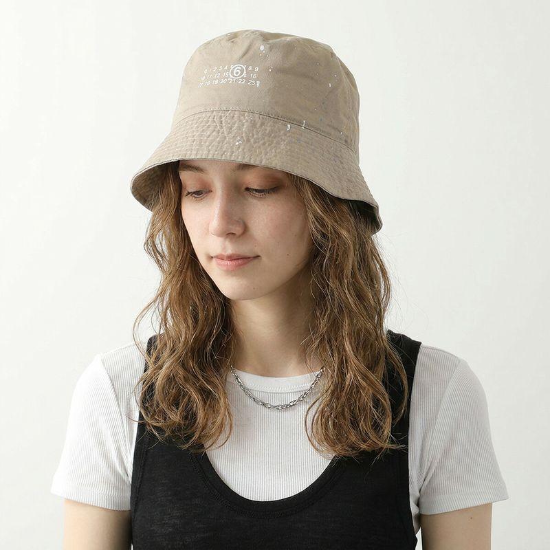 【完売品】MM6大人もOK ロゴバケットハット　頭回り56センチ 完売品】MM6大人もOK ロゴバケットハット 頭回り56センチ MM6 KIDS