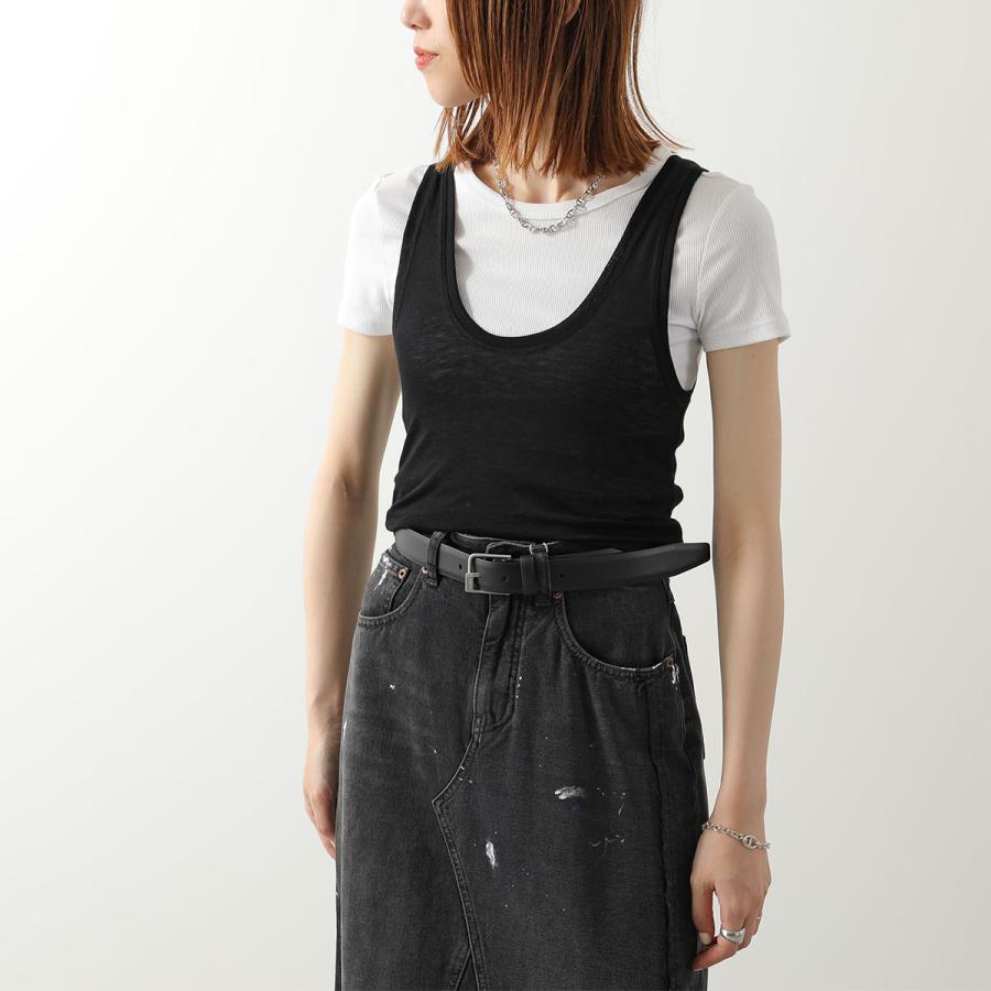 MAISON MARGIELA メゾンマルジェラ ベルト SA1TP0020 P8835 レディース レザー スクエアバックル 3cm T8013 SA1TP0020P8835T8013の画像