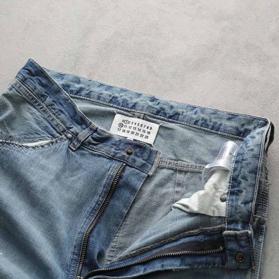 MAISON MARGIELA メゾンマルジェラ ジーンズ S51KA0615 M30021 メンズ デニムパンツ ワイドレッグ ウォッシュ加工 Gパン 4ステッチ S52LA0243M30016963の画像