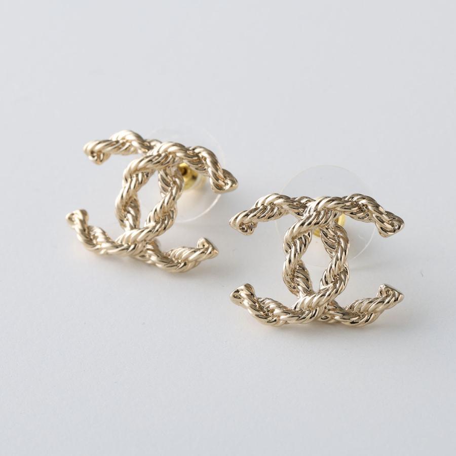 CHANEL シャネル ピアス ABH172 B23559 レディース ココマーク CCマーク メタル スタッド ツイストの画像
