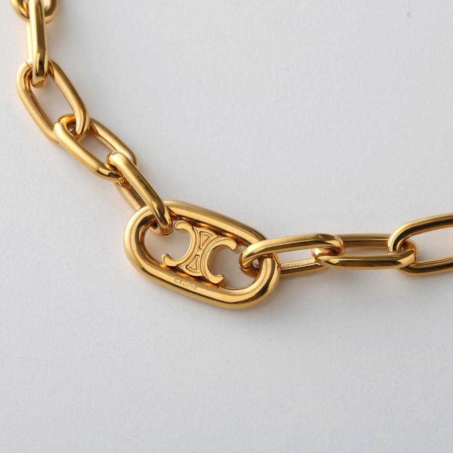 CELINE セリーヌ ネックレス 46T066BRA.35OR レディース Link Necklace トリオンフ チェーン アクセサリー チョーカー Goldの画像
