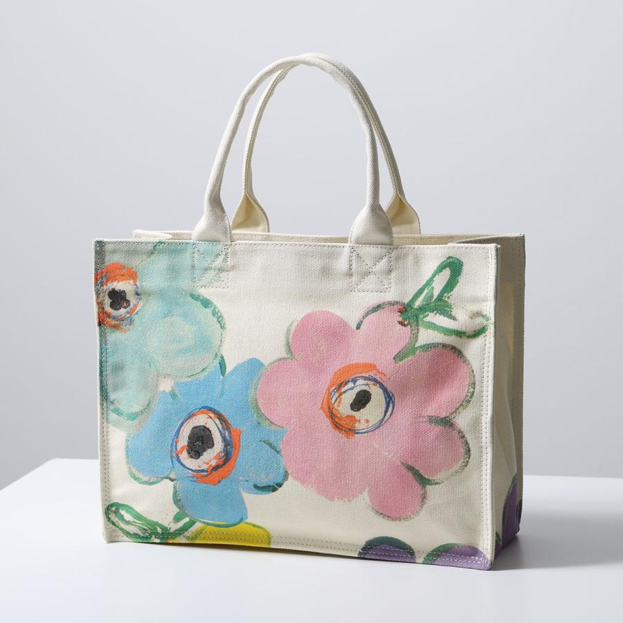 MARNI KIDS マルニ キッズ トートバッグ M01822 M00WP レディース ガールズ 花柄 フラワー コットン キャンバス ロゴ ハンドバッグ 軽量 鞄 0M115の画像