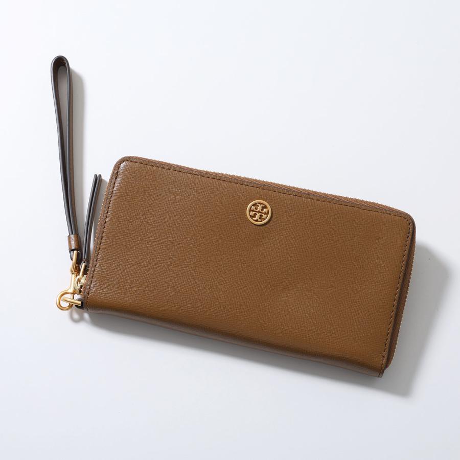 トリーバーチ　長財布　スリムウォレット　ロビンソン　ブラウン TORY BURCH（トリーバーチ） ラウンドファスナー長財布 ROBINSON