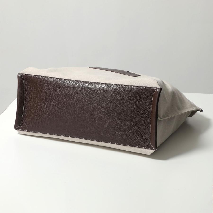 IACUCCI イアクッチ トートバッグ SORBETTO L ソルベット 4891 レディース キャンバス×レザー ハンドバッグ ショルダーバッグ 鞄 CACAOの画像