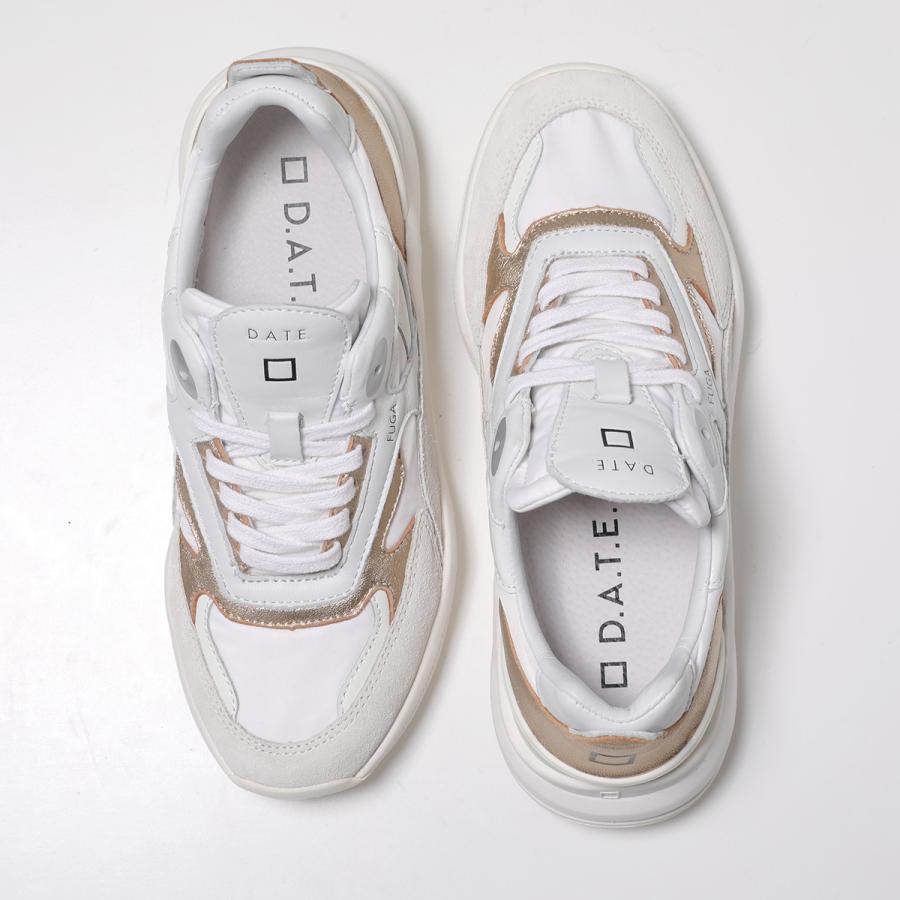 D.A.T.E. デイト スニーカー FUGA フーガ レディース ローカット 厚底 5.5cm シューズ 靴 WHITE-PLATINUMの画像