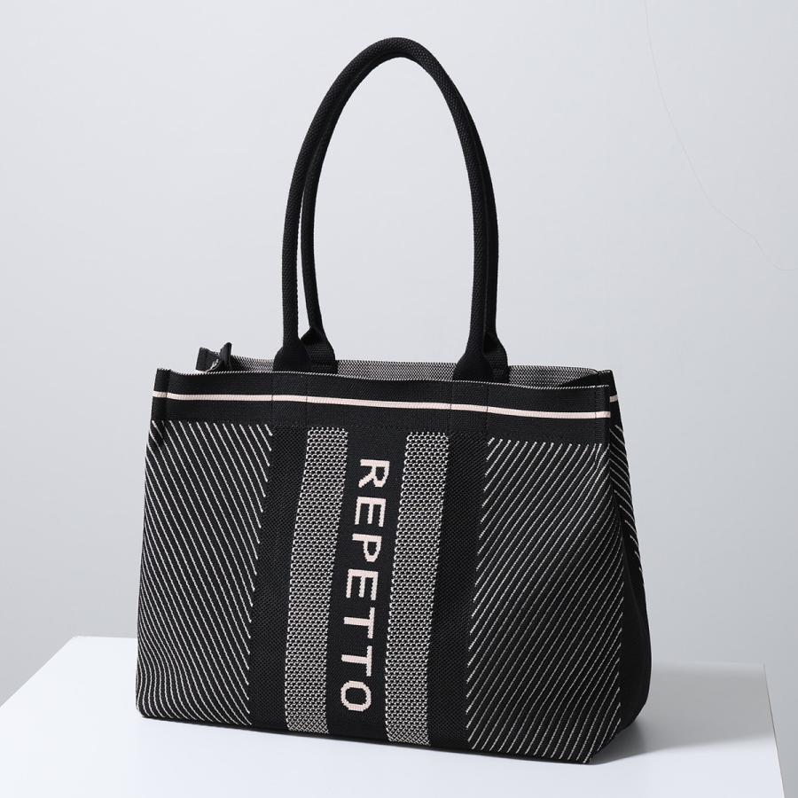 Repetto レペット　トートバッグ ブラック大容量　軽量　美品 repetto（レペット） トートバッグ Medium Knitted bag ミディアム