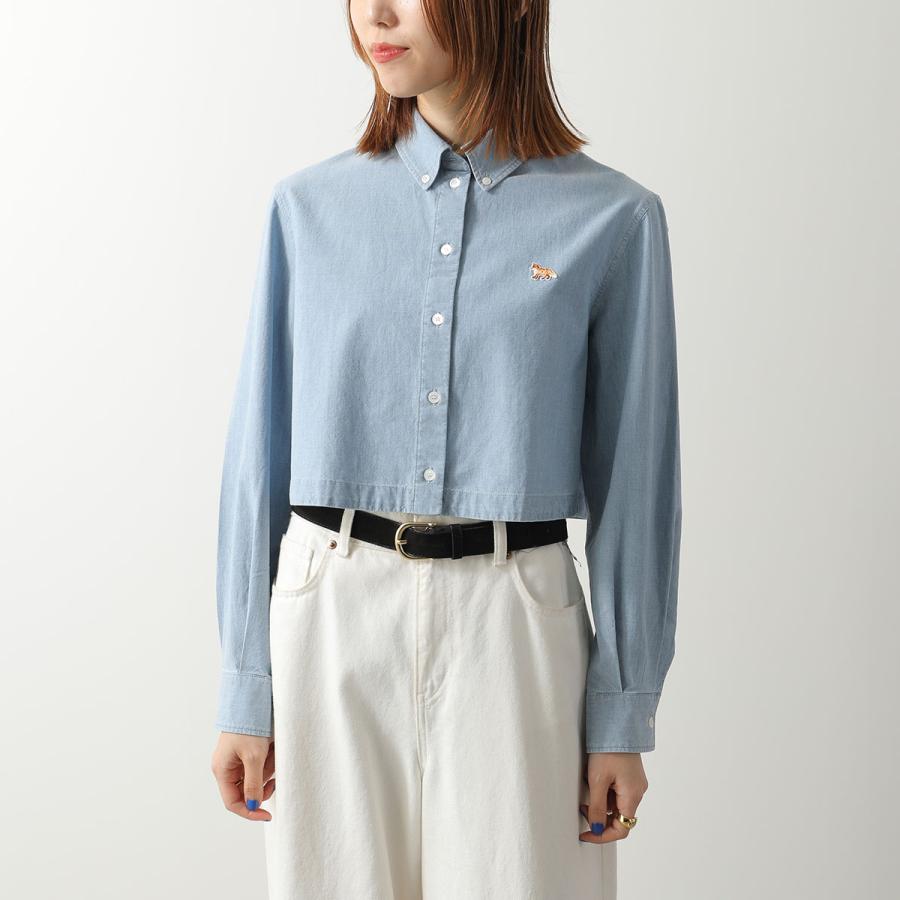 【新品】MAISON KITSUNE メゾンキツネ　長袖シャツ ブラウス　S MAISON KITSUNE（メゾン キツネ） シャンブレーシャツ QW00402 WC5006