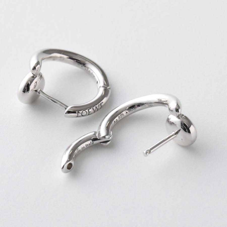 LOEWE ロエベ フープピアス ANAGRAM PEBBLE MINI HOOP アナグラム ペブル JJ07239X12 レディース アクセサリー 1160/SILVER JJ07239X121160の画像