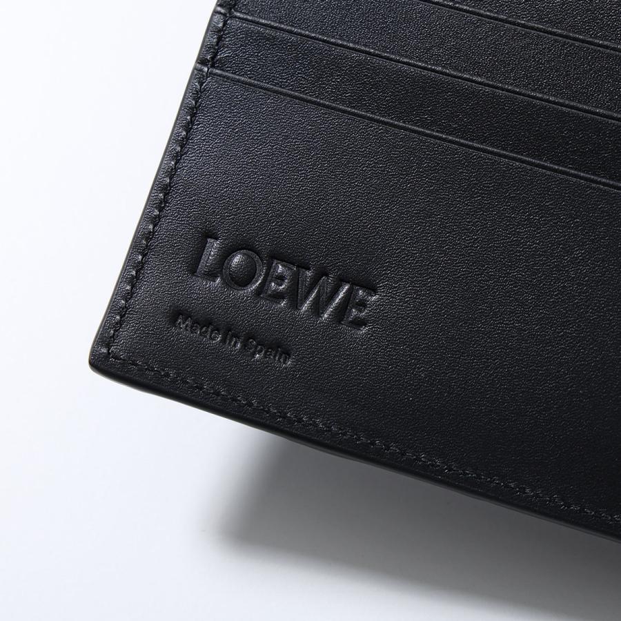 LOEWE ロエベ 二つ折り財布 PUZZLE パズル C510501X16 メンズ アナグラム レザー ミニ財布 小銭入れあり 1100/BLACKの画像