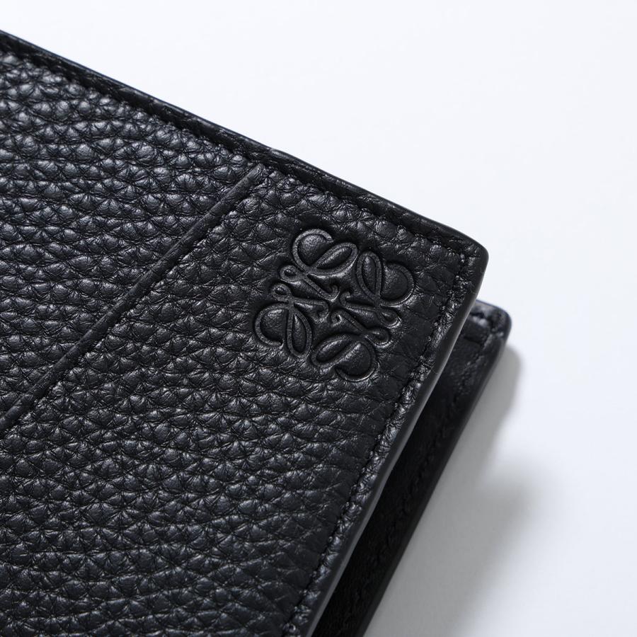 LOEWE ロエベ 二つ折り財布 PUZZLE パズル C510501X16 メンズ アナグラム レザー ミニ財布 小銭入れあり 1100/BLACKの画像
