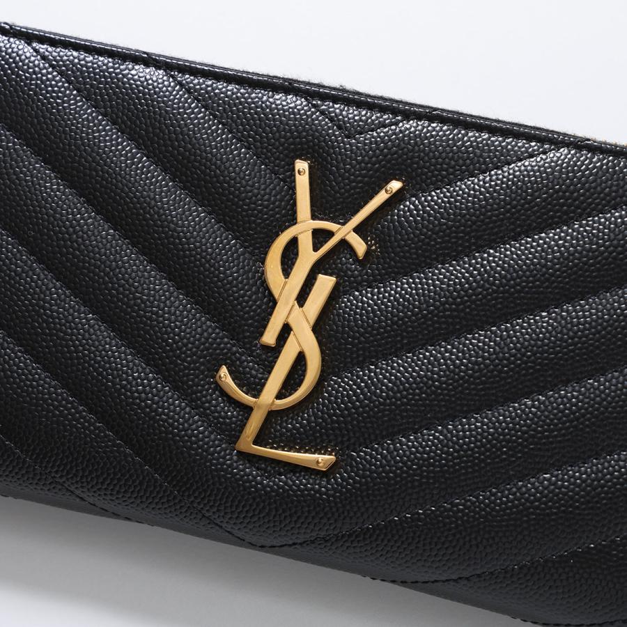 SAINT LAURENT サンローラン 長財布 358094 BOW01 レディース カサンドラロゴ ラウンドファスナー 1000/NERO 358094BOW011000の画像