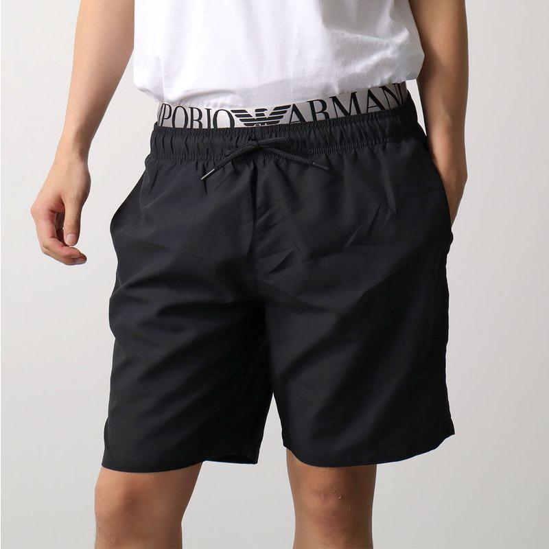 新品タグ付き　エンポリオアルマーニ　スイムウェア　水着　メンズ　ショーツ　黒　L EMPORIO ARMANI エンポリオアルマーニ スイムショーツ BOXER BEACHWEAR