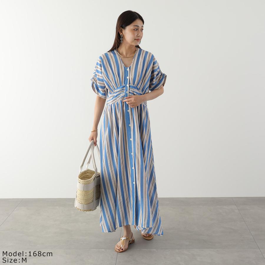 ヌキテパ（Ne Quittez pas）ストライプ ロングワンピース NE QUITTEZ PAS!（ヌキテパ） ne Quittez pas ワンピース Cotton Voile