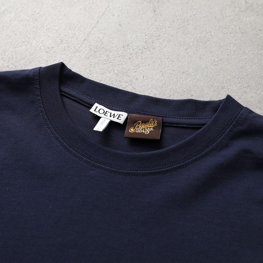 LOEWE ロエベ Tシャツ S616Y22X96 レディース 半袖 カットソー フラワー アナグラム刺繍 花 コットン クルーネック 5110/BLUの画像