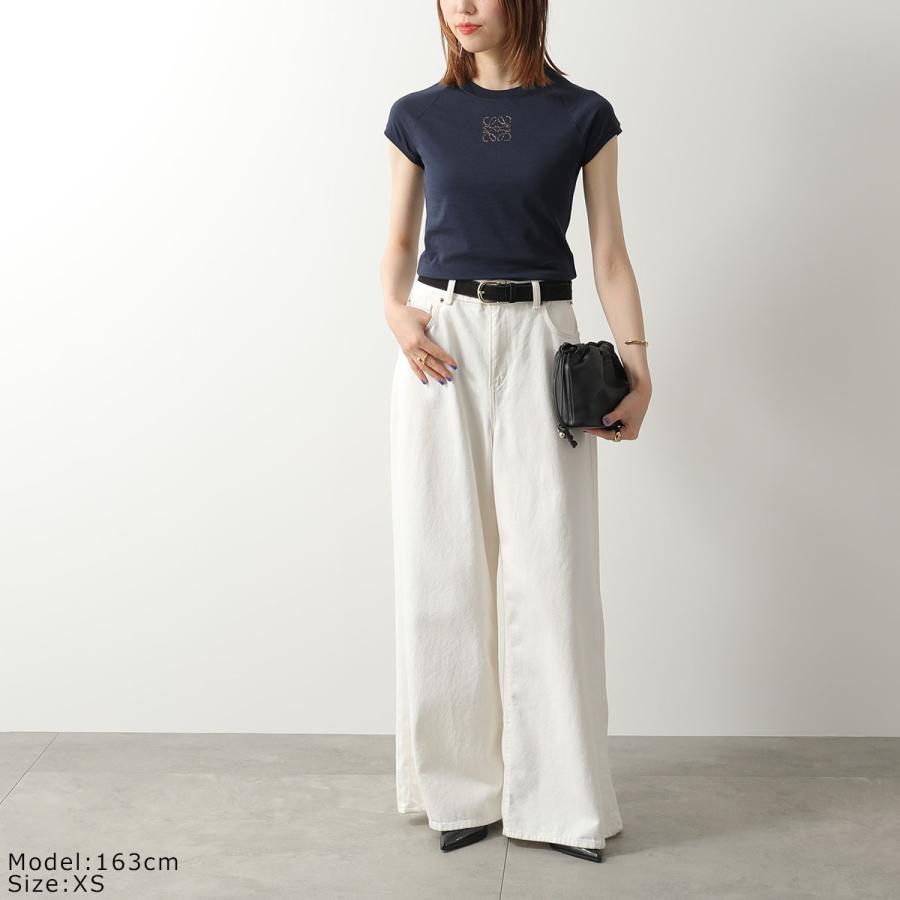 LOEWE ロエベ Ｔシャツ S616Y22X90 レディース 半袖 カットソー アナグラム刺繍 コットン クルーネックの画像