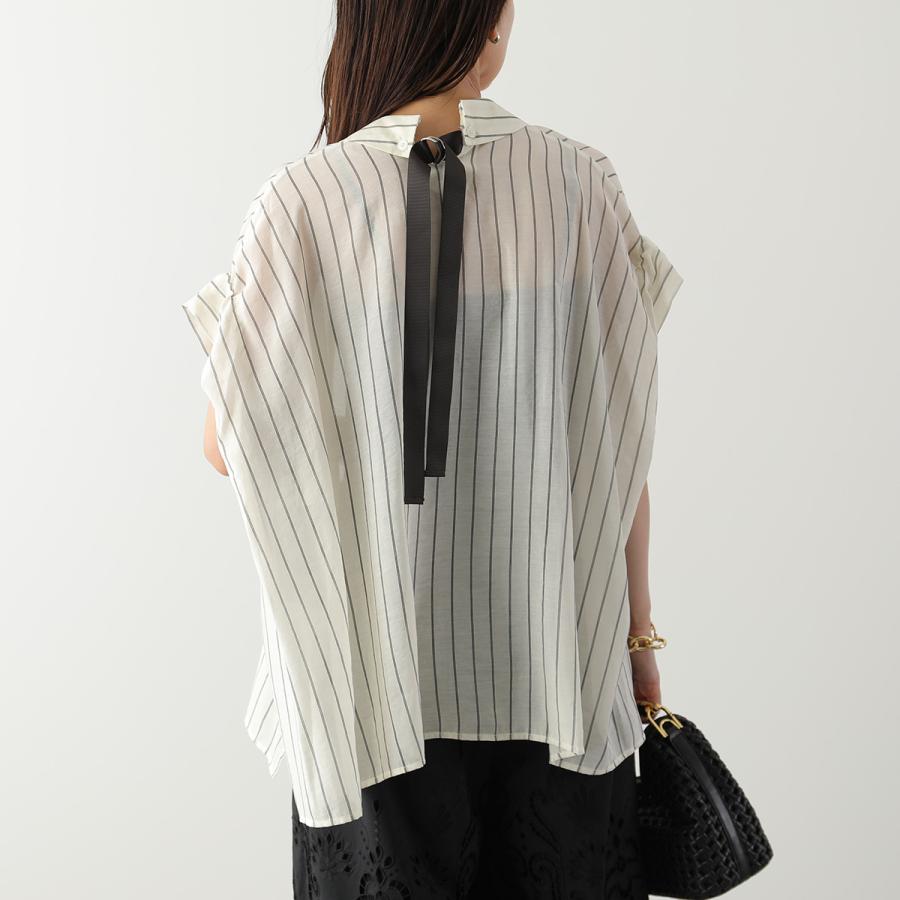 HERENCIA ヘレンチア ブラウス Back ribbon blouse HERENCIA（ヘレンチア） ブラウス Sheer Back Ribbon Blouse H425153
