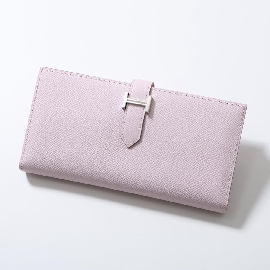 【極美品】HERMES ベアンスフレ　長財布　ピンク　シェーブル　シルバー金具 HERMES（エルメス） 二つ折り長財布 ベアン スフレ Bearn Souffle
