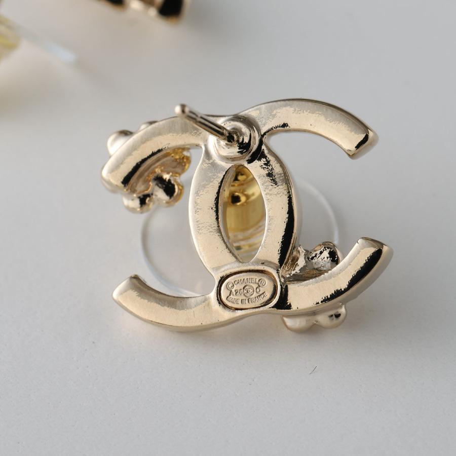 CHANEL シャネル ピアス ABG792 B23048 レディース ココマーク CCマーク メタル スタッド フラワー 花 アクセサリー U6272の画像