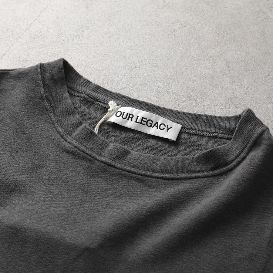 OUR LEGACY アワーレガシー スウェットシャツ M2266SW メンズ 長袖 トレーナー 無地 クルーネック トレーナー WashedBlackRogueLoopbackの画像