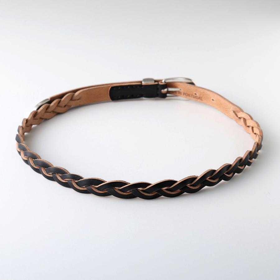 OUR LEGACY アワーレガシー ベルト 2 CM BRAIDED BELT A42382BB メンズ レザー ナローベルト BlackLeatherの画像