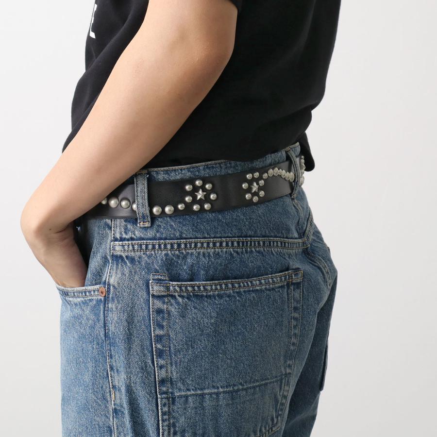 OUR LEGACY アワーレガシー ベルト STAR FALL BELT A4248SB メンズ レザー スター スタッズ BLACK-BRIDLEの画像