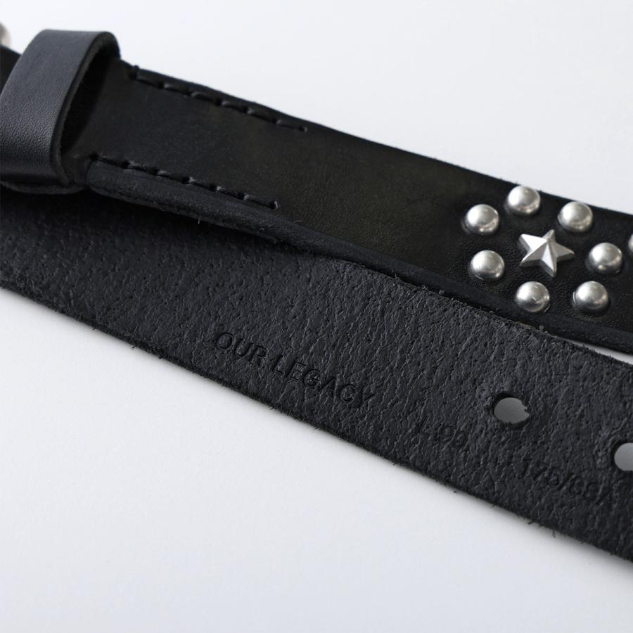 OUR LEGACY アワーレガシー ベルト STAR FALL BELT A4248SB メンズ レザー スター スタッズ BLACK-BRIDLEの画像