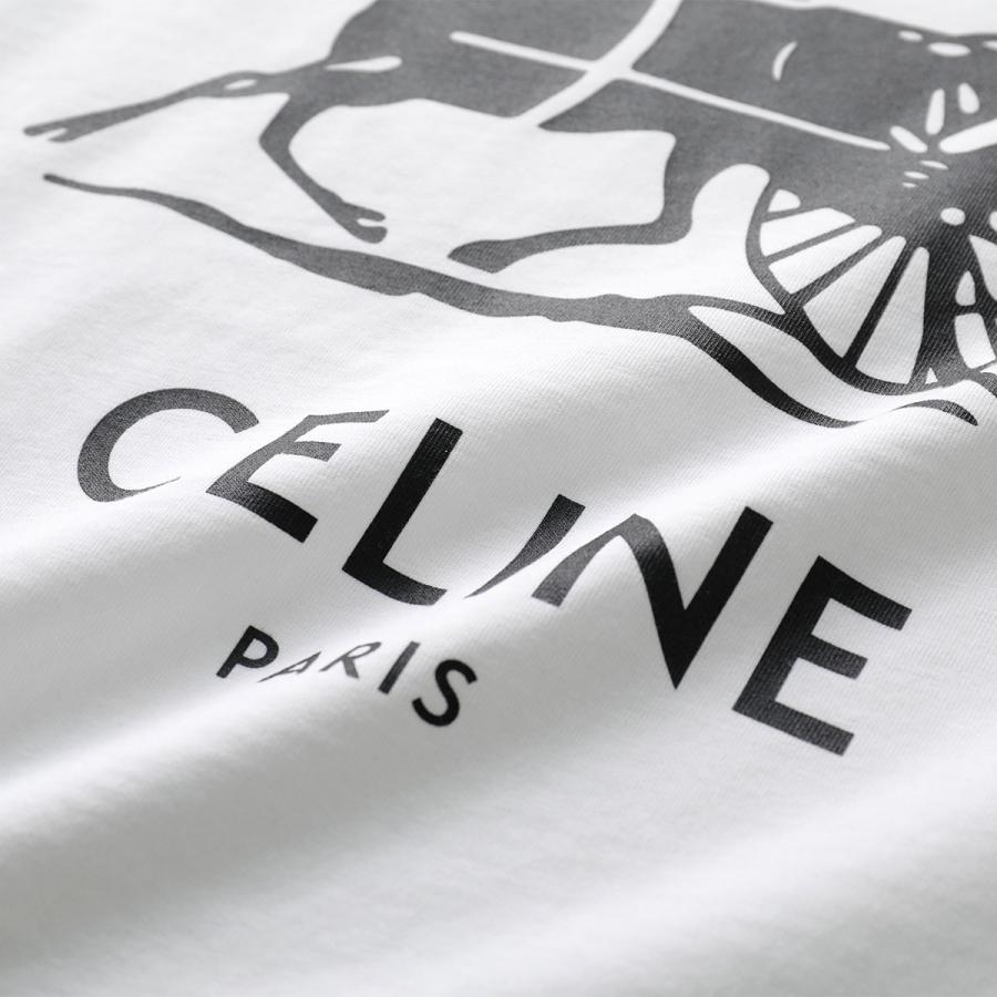CELINE セリーヌ Tシャツ RX0LB1242.01OK RX0LB1242.38AW メンズ 半袖 カットソー ロゴT コットン クルーネックの画像