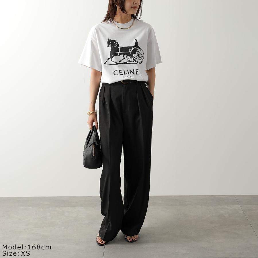 CELINE セリーヌ Tシャツ RX0LB1242.01OK RX0LB1242.38AW メンズ 半袖 カットソー ロゴT コットン クルーネックの画像