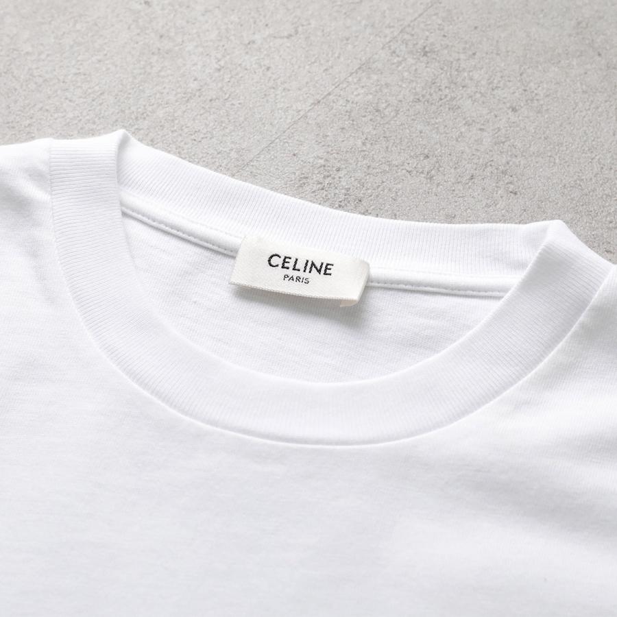 CELINE セリーヌ Tシャツ RX0LB1242.01OK RX0LB1242.38AW メンズ 半袖 カットソー ロゴT コットン クルーネックの画像
