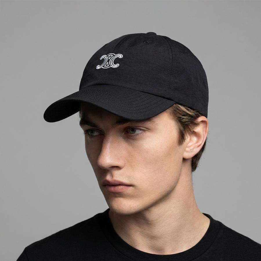 CELINE セリーヌ ベースボールキャップ RICHELIEU リシュリュー AA0J53C56.38NO メンズ トリオンフ ロゴ刺? 帽子 ブラックの画像