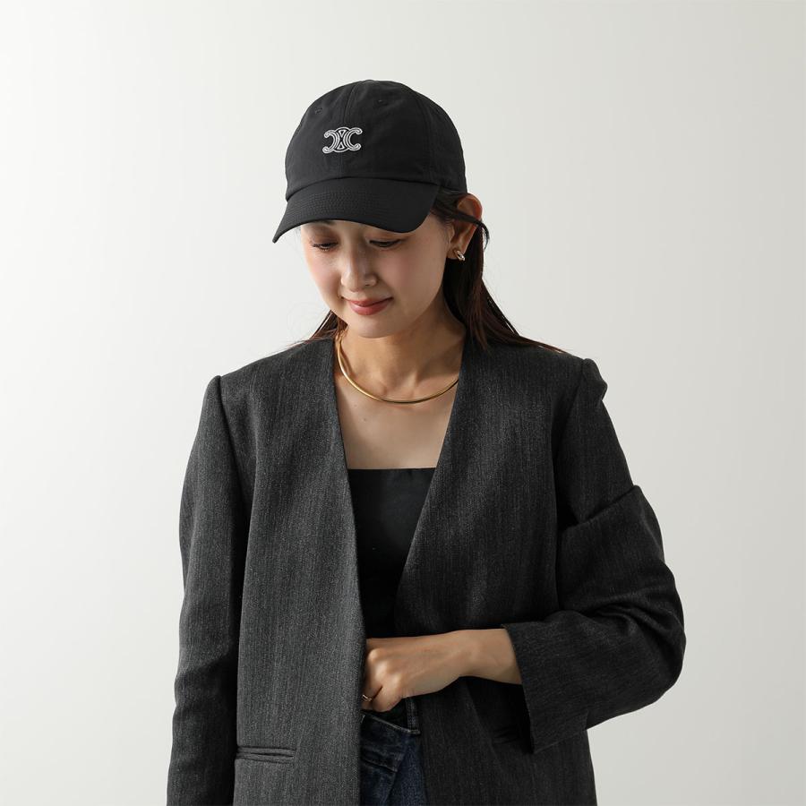 CELINE セリーヌ ベースボールキャップ RICHELIEU リシュリュー AA0J53C56.38NO メンズ トリオンフ ロゴ刺? 帽子 ブラックの画像
