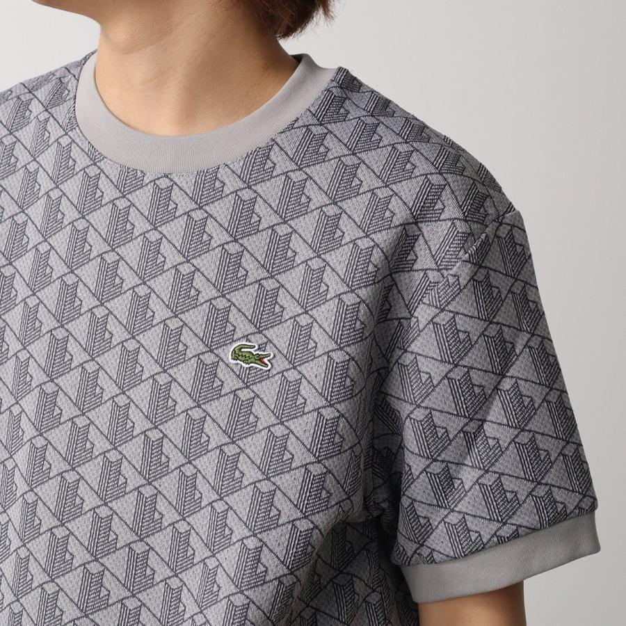 LACOSTE（ラコステ） Tシャツ TH1197 メンズ モノグラムジャカード