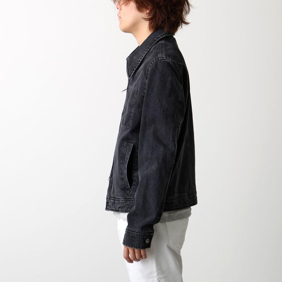 ami paris アミパリス デニムジャケット HJK904.DE0124 メンズ ハートロゴ刺繍 ジップアップ トーナル Ami De Coeur エンボス HJK904.DE0124.031の画像