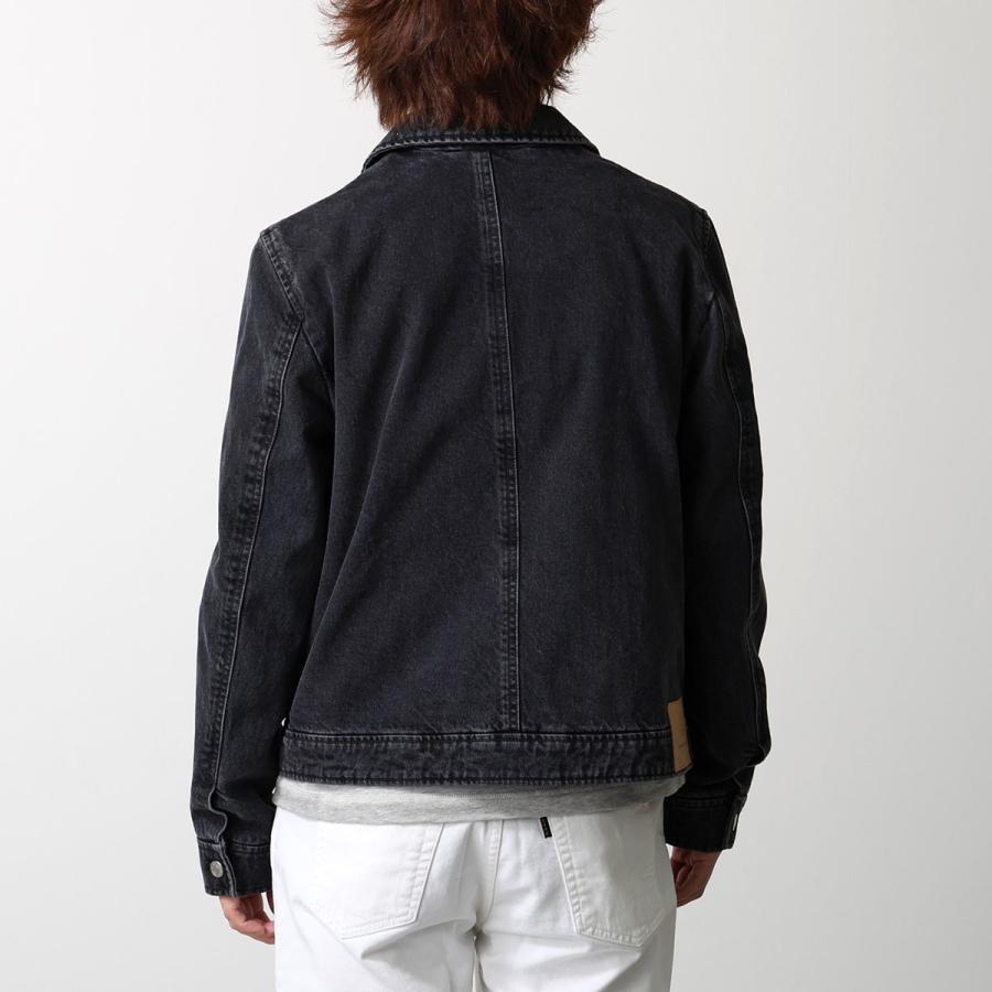 ami paris アミパリス デニムジャケット HJK904.DE0124 メンズ ハートロゴ刺繍 ジップアップ トーナル Ami De Coeur エンボス HJK904.DE0124.031の画像