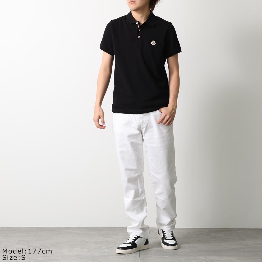 MONCLER モンクレール ポロシャツ 8A00026 84556 メンズ コットンピケ素材 ロゴパッチ 半袖 8A0002684556999の画像
