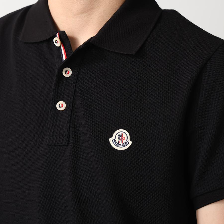 MONCLER モンクレール ポロシャツ 8A00026 84556 メンズ コットンピケ素材 ロゴパッチ 半袖 8A0002684556999の画像