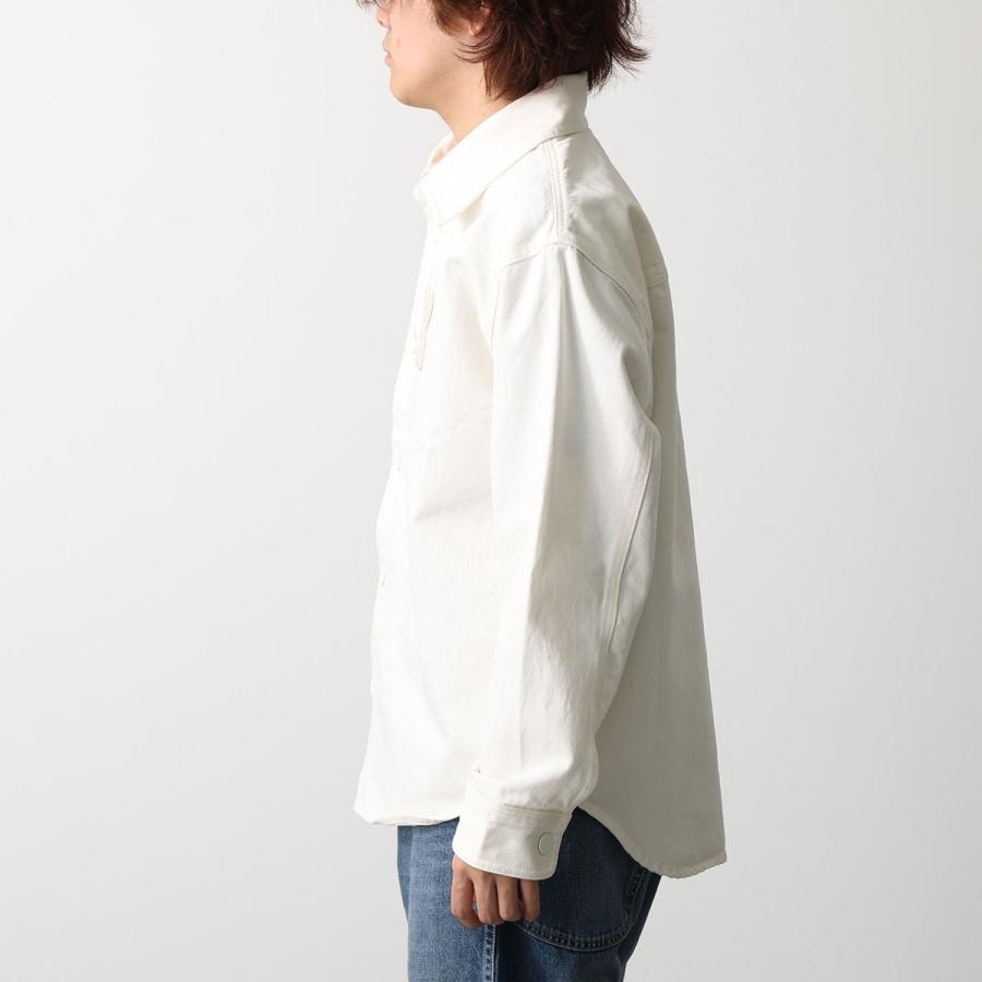 ami paris アミパリス オーバーシャツジャケット UJK897.DE0126 メンズ ハートロゴ コットン 長袖 UJK897.DE0126.136の画像