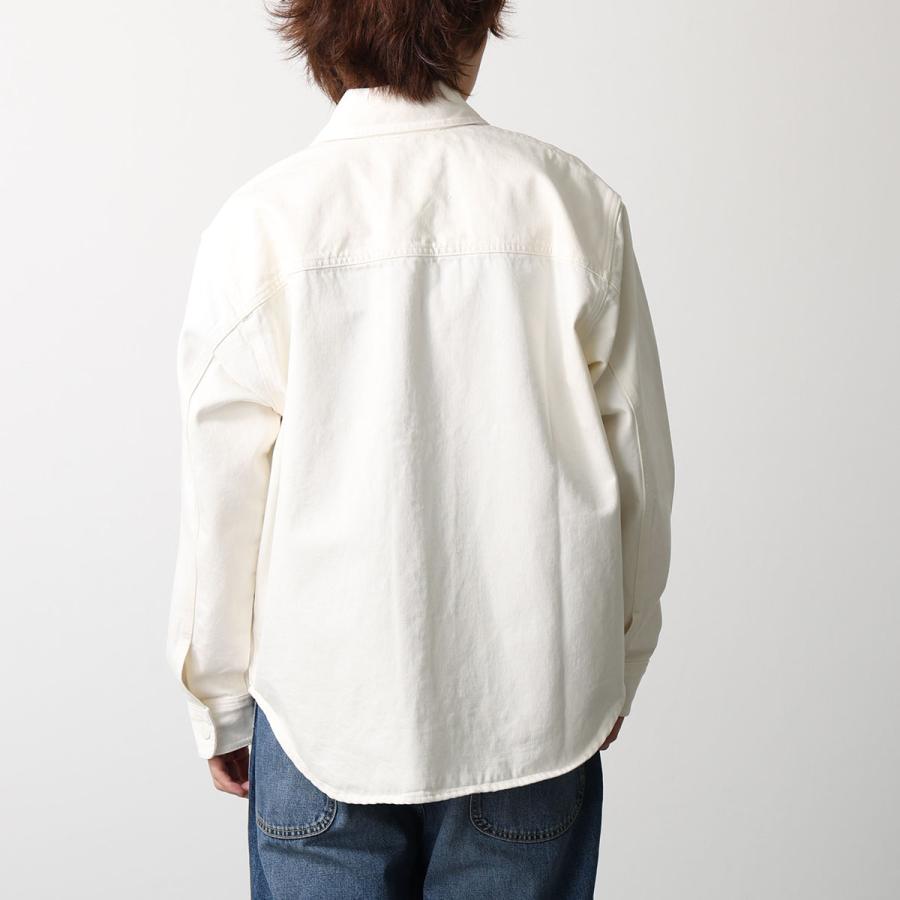 ami paris アミパリス オーバーシャツジャケット UJK897.DE0126 メンズ ハートロゴ コットン 長袖 UJK897.DE0126.136の画像