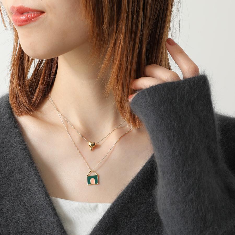ALIITA アリータ ネックレス CASITA PRISMA NECKLACE ROLO レディース 家 ハウス モチーフ エナメル ペンダント アクセサリー K1F00/YELLOW-GOLD-9KTの画像