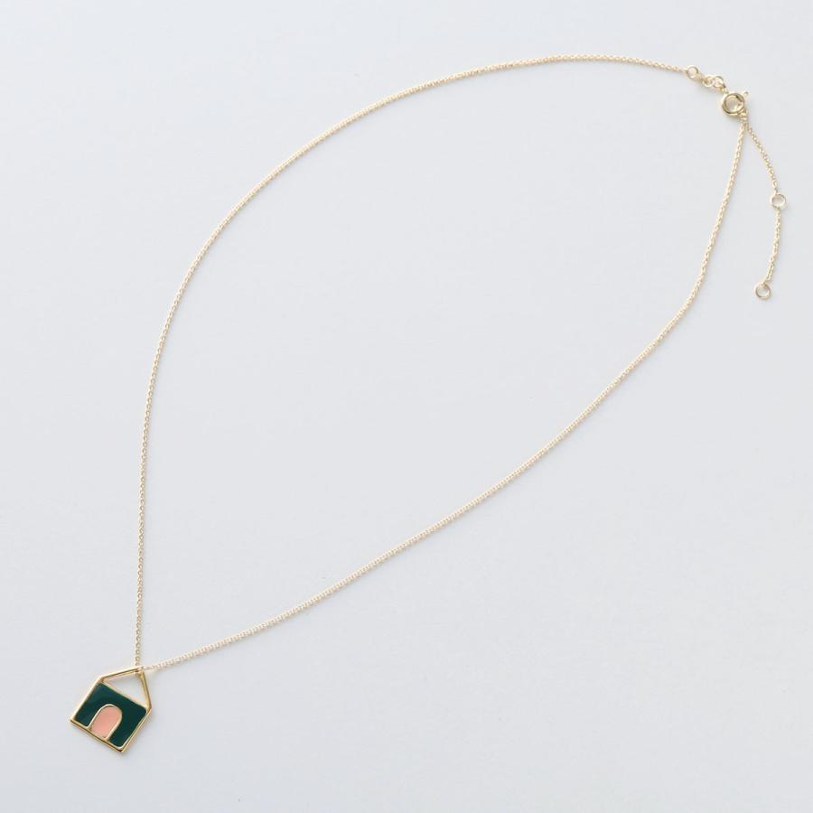 ALIITA アリータ ネックレス CASITA PRISMA NECKLACE ROLO レディース 家 ハウス モチーフ エナメル ペンダント アクセサリー K1F00/YELLOW-GOLD-9KTの画像