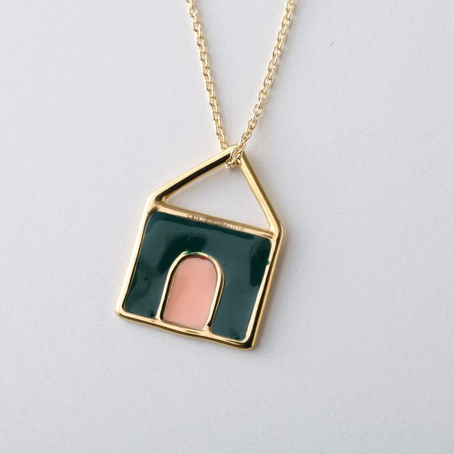 ALIITA アリータ ネックレス CASITA PRISMA NECKLACE ROLO レディース 家 ハウス モチーフ エナメル ペンダント アクセサリー K1F00/YELLOW-GOLD-9KTの画像