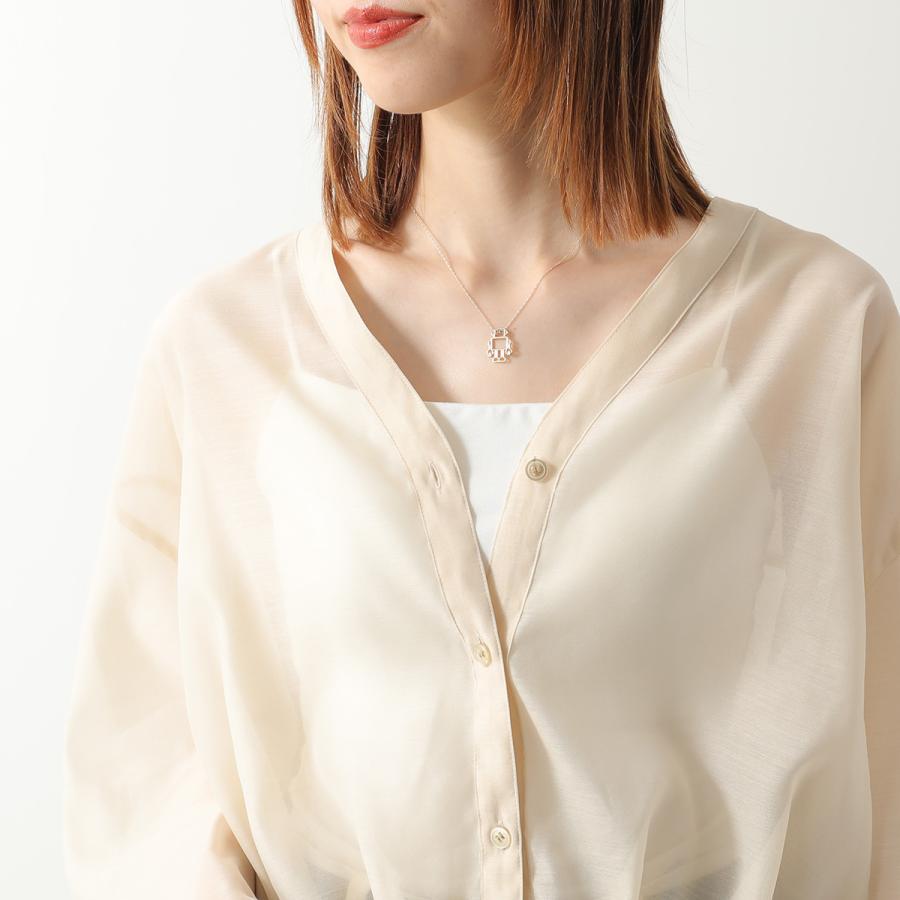 ALIITA アリータ ネックレス ROBOT ZAFIRO AZUL NECKLACE ROLO レディース ロボット モチーフ ブルーサファイア ペンダント J1000/YELLOW-GOLD-9KTの画像