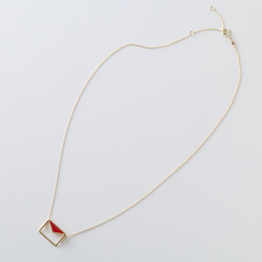 ALIITA アリータ ネックレス CARTA PRISMA NECKLACE ROLO レディース 手紙 レター モチーフ エナメル ペンダント アクセサリー G2000/YELLOW-GOLD-9KTの画像