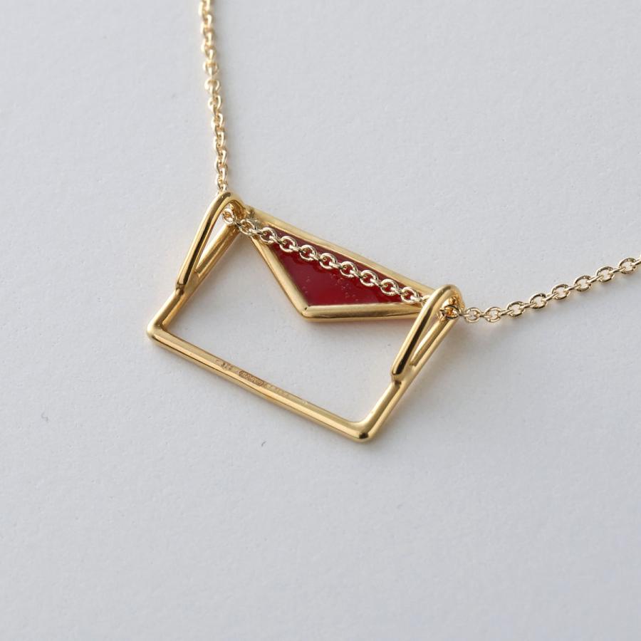 ALIITA アリータ ネックレス CARTA PRISMA NECKLACE ROLO レディース 手紙 レター モチーフ エナメル ペンダント アクセサリー G2000/YELLOW-GOLD-9KTの画像
