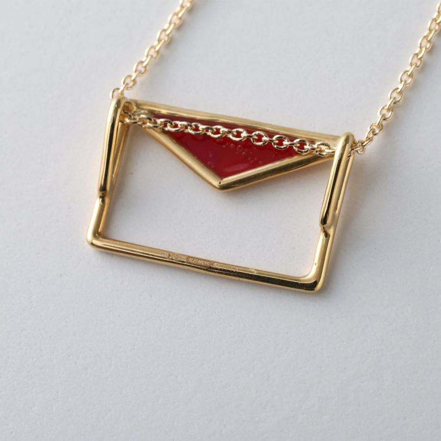 ALIITA アリータ ネックレス CARTA PRISMA NECKLACE ROLO レディース 手紙 レター モチーフ エナメル ペンダント アクセサリー G2000/YELLOW-GOLD-9KTの画像