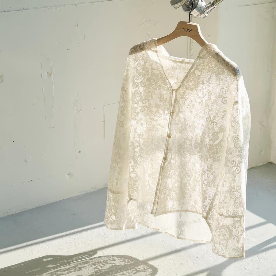YENN イエン フーディシャツ PORTABLE LACE HOODIE Y262-12047