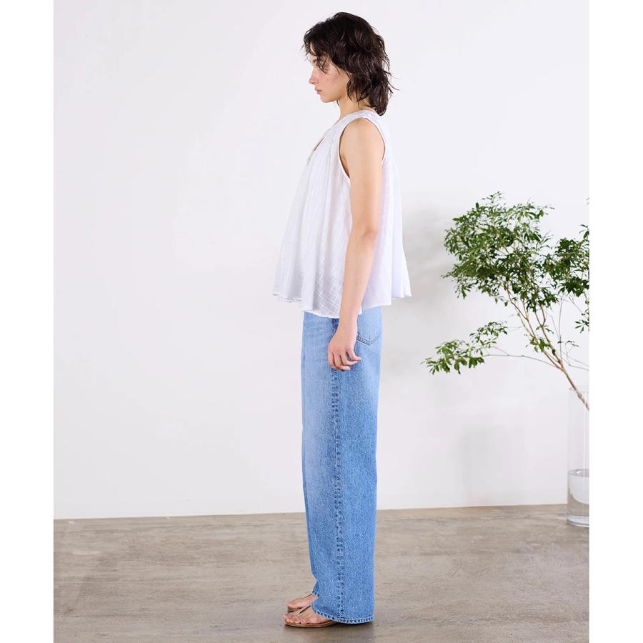 Marilyn Moon（マリリンムーン） ブラウス sheer check 2way gathered