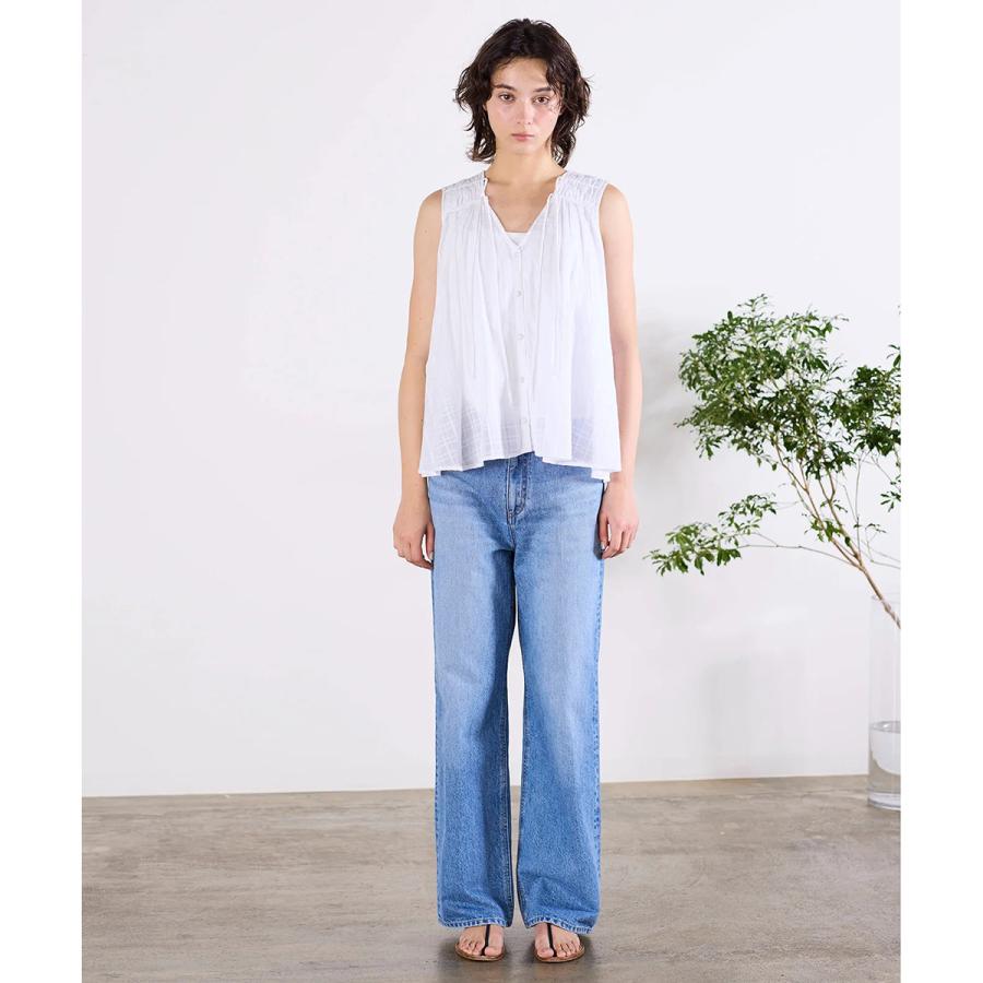 Marilyn Moon（マリリンムーン） ブラウス sheer check 2way gathered