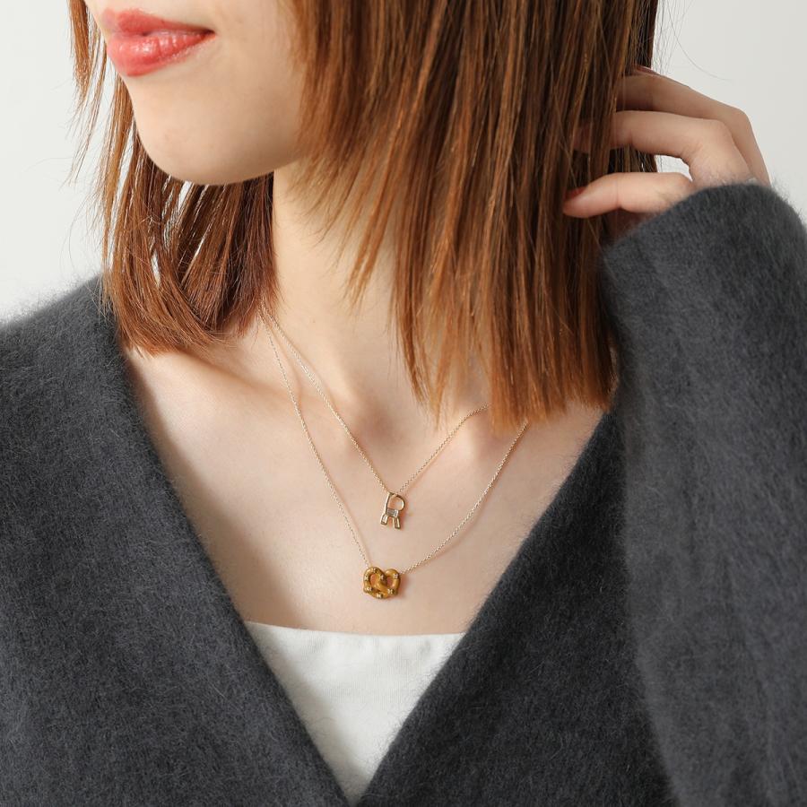 ALIITA アリータ ネックレス PRETZAL BRILLANTE ENAMEL NECKLACE レディース プレッツエル ダイヤモンド エナメル ペンダント H5000/YELLOW-GOLD-9KTの画像